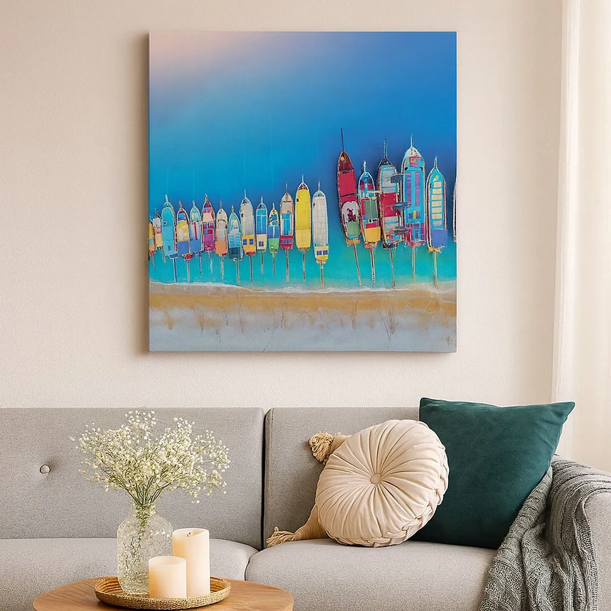 Bild auf Leinwand - Leinwandbild - Aus der Vogelperspektive - 30x30 cm