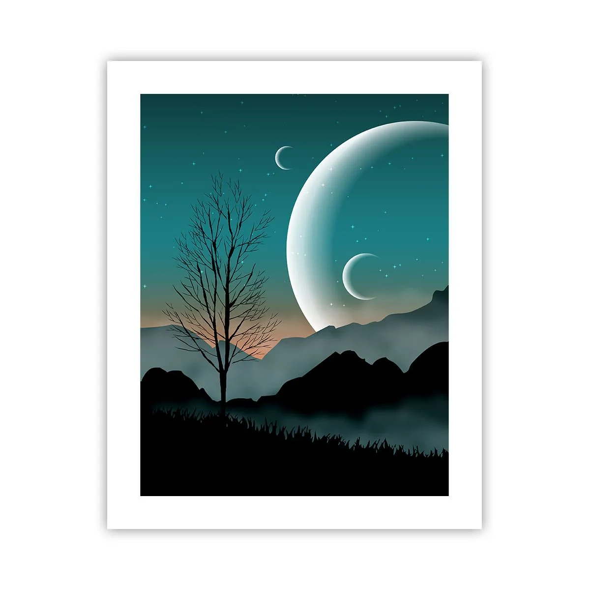 Poster - Karneval in der Sternenacht - 40x50 cm