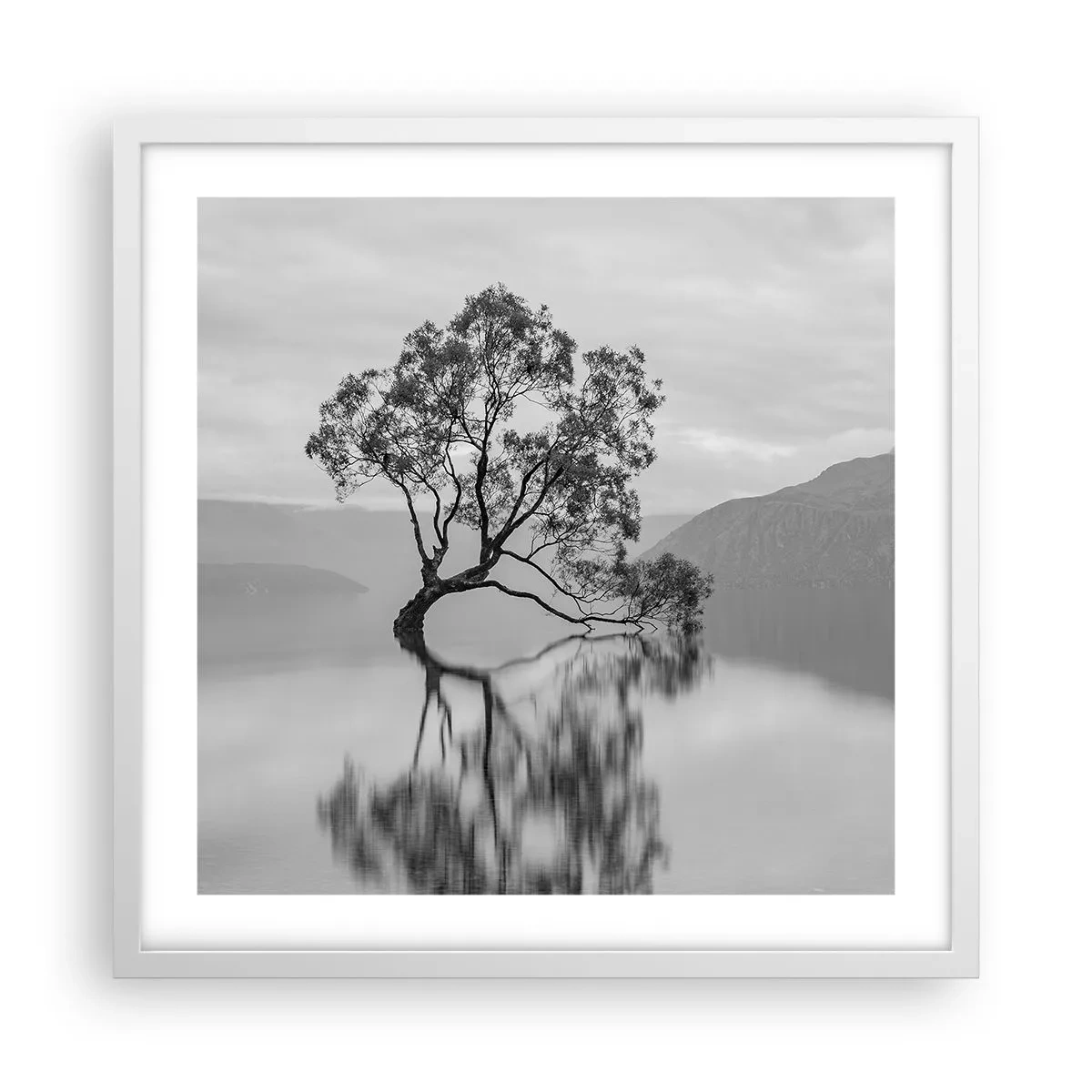 Poster in einem weißen Rahmen - Es gibt so ein Land - 50x50 cm