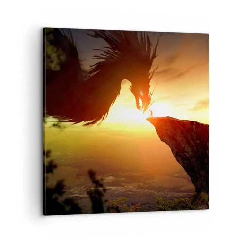 Bild auf Leinwand - Leinwandbild - Drachentöter - 50x50 cm
