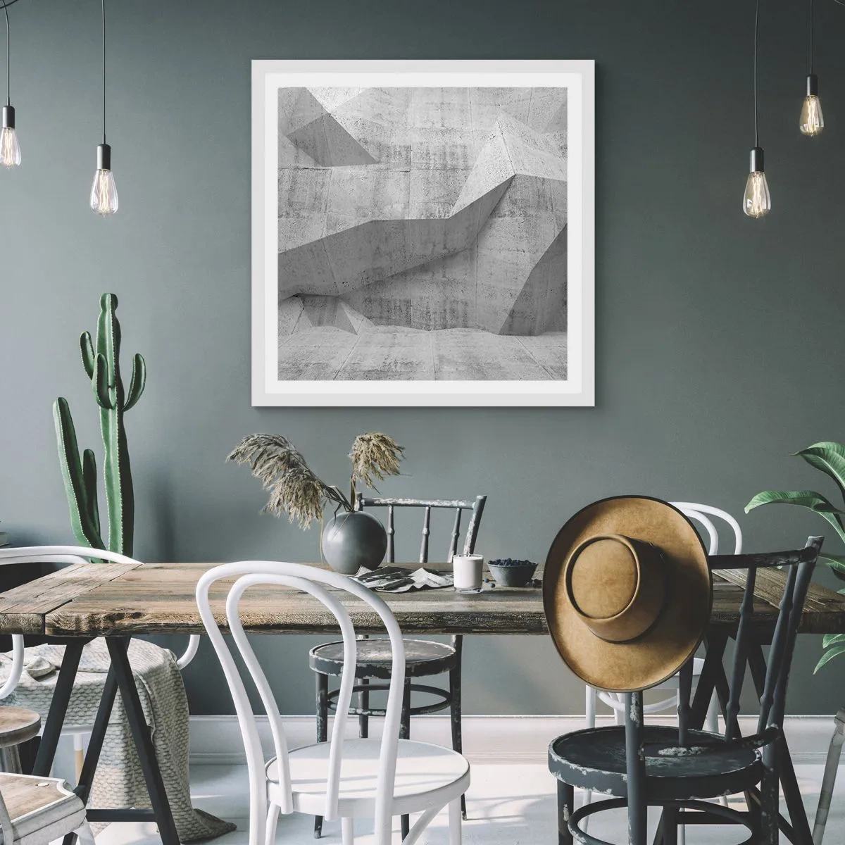 Poster in einem weißen Rahmen - Eine echte Herausforderung - 40x40 cm