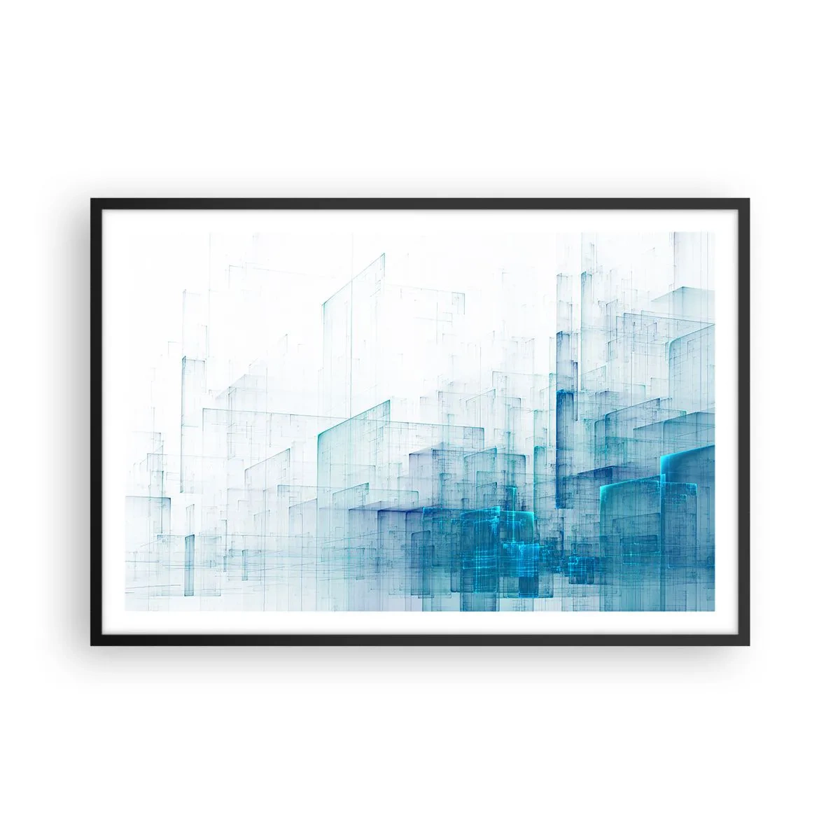 Poster in einem schwarzem Rahmen - Wie der Raum wgeschaffen urde - 91x61 cm