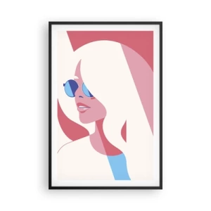 Poster in einem schwarzem Rahmen - Es war eine Blondine... - 61x91 cm