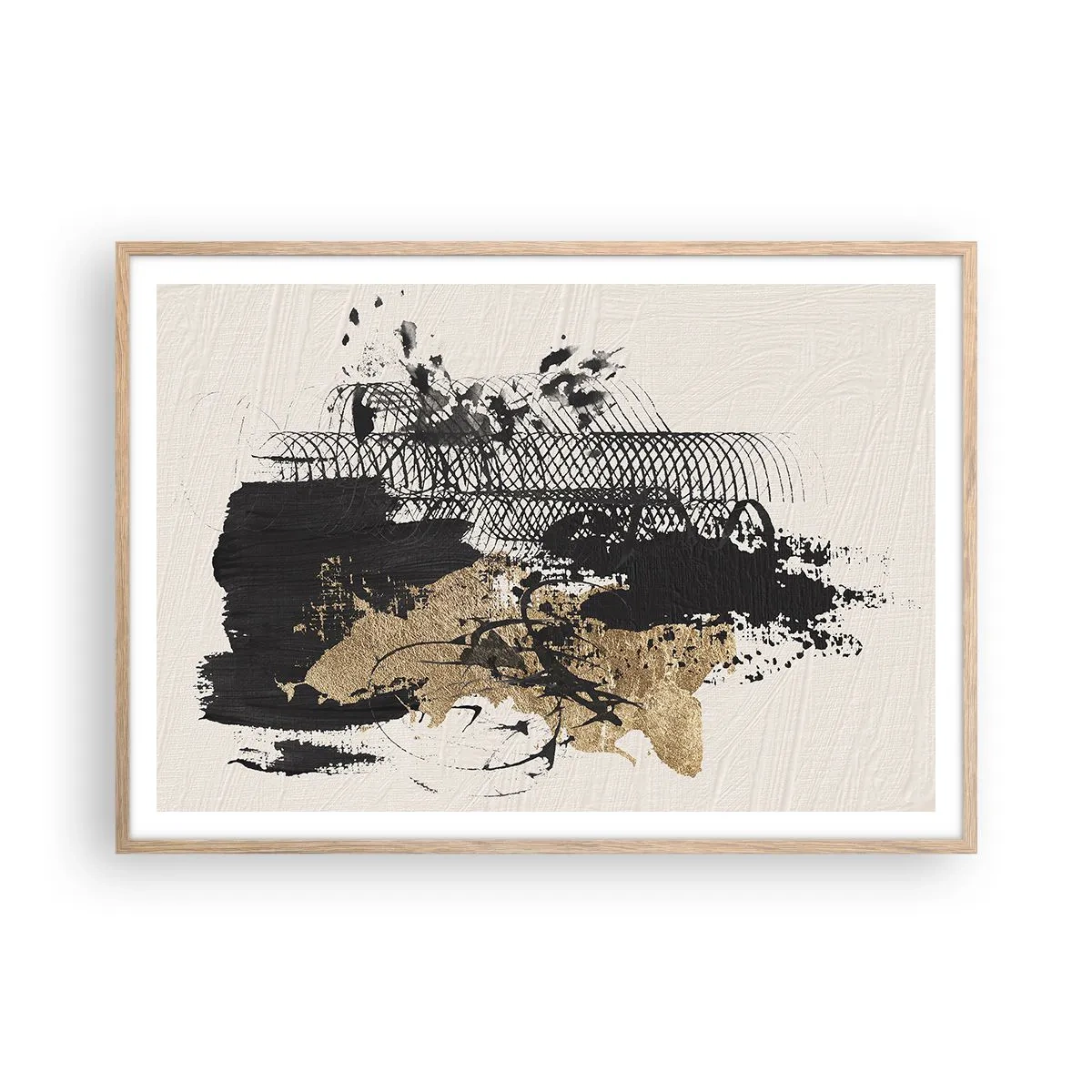 Poster in einem Rahmen aus heller Eiche - Komposition mit Leidenschaft - 100x70 cm