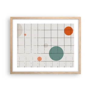 Poster in einem Rahmen aus heller Eiche - Gefangen. Wir oder sie? - 50x40 cm