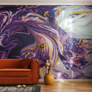 Fototapete Standard Eco - Die Falte ist lila geworden - Abstraktion, Stück, Modernes Muster - 350x256 cm