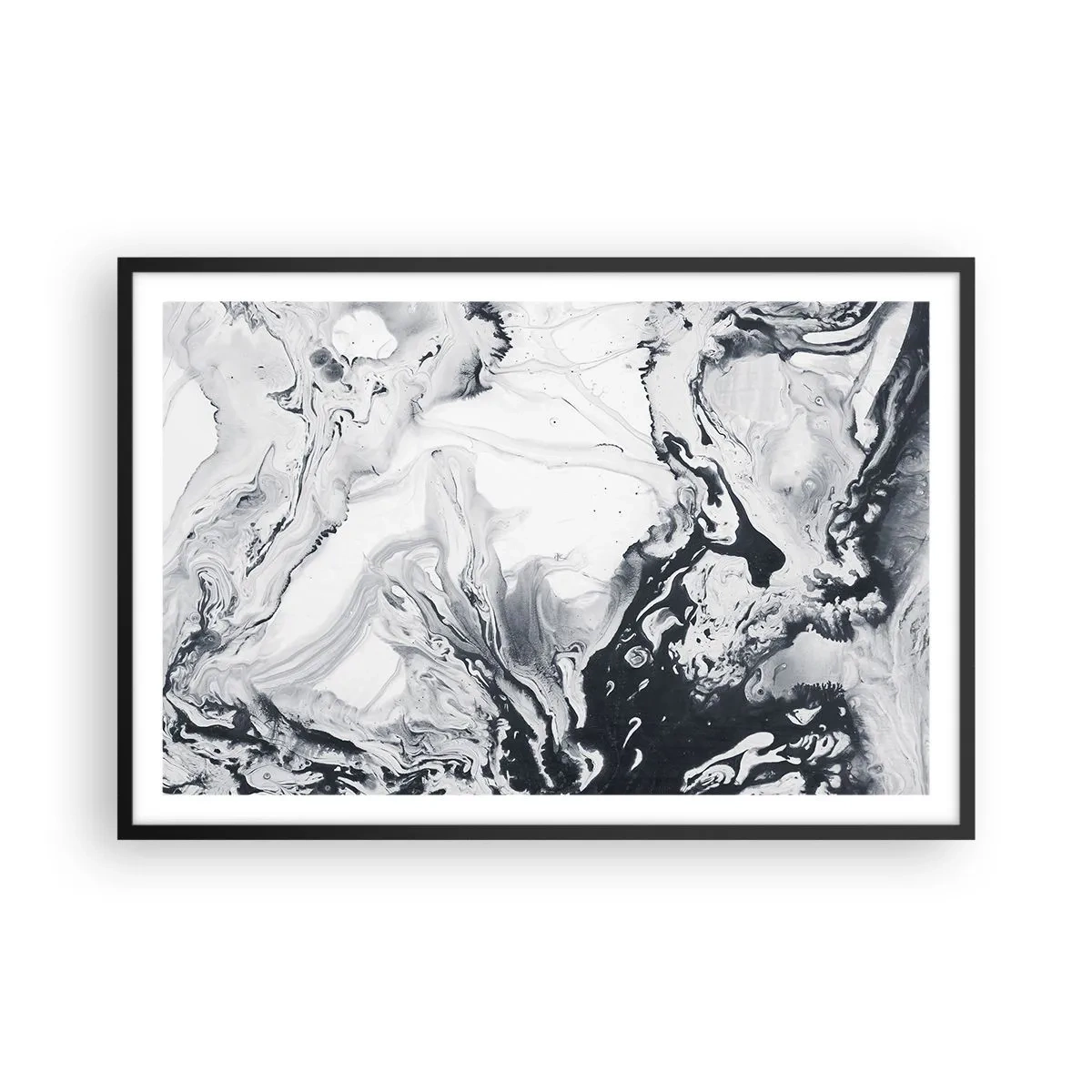 Poster in einem schwarzem Rahmen - Das Innere der Erde - 91x61 cm