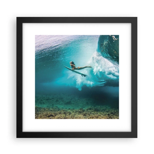 Poster in einem schwarzem Rahmen - Unterwasserwelt - 30x30 cm