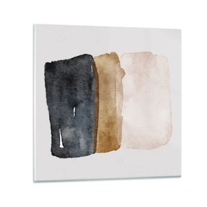 Glasbild - Bild auf glas - Die Komposition der Farben der Erde - 70x70 cm