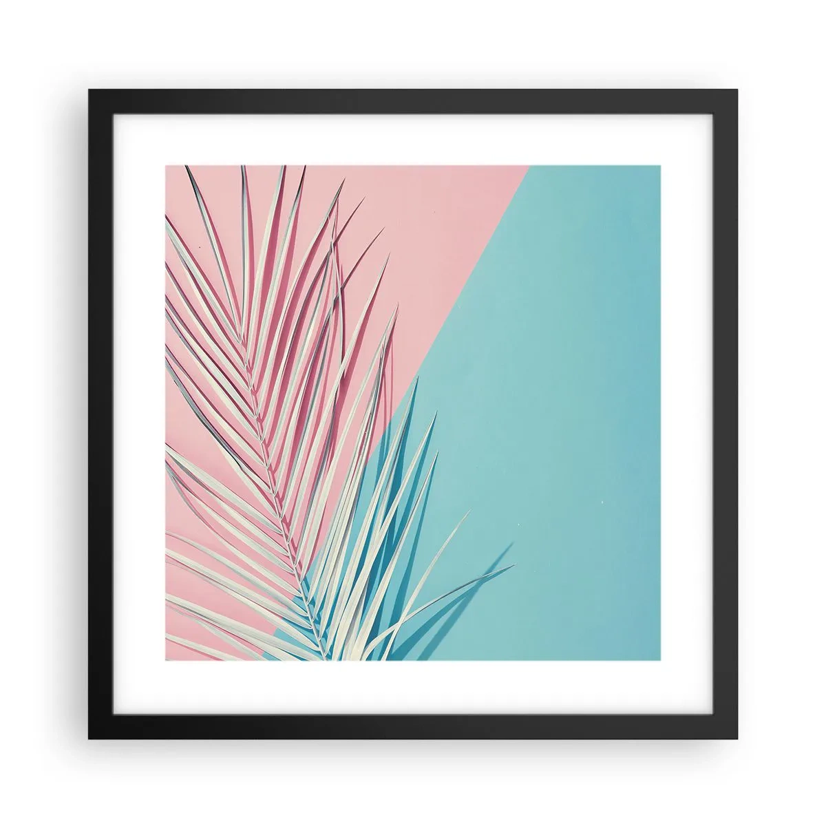 Poster in einem schwarzem Rahmen - Tropischer Eindruck - 40x40 cm