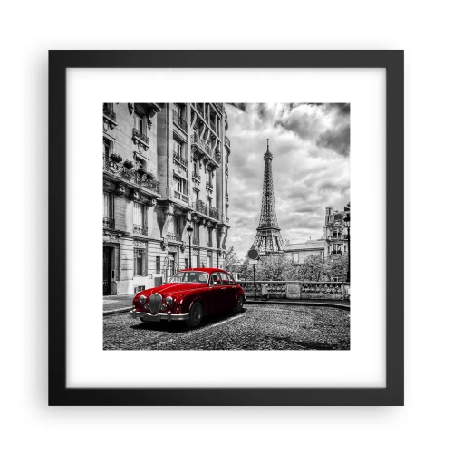 Poster in einem schwarzem Rahmen - Raubtier in der Stadt - 30x30 cm