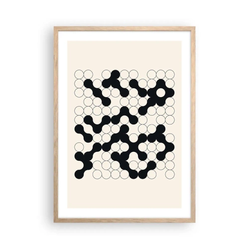 Poster in einem Rahmen aus heller Eiche - Chinesisches Spiel – Variation - 50x70 cm