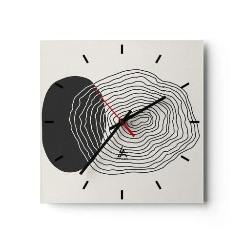 Wanduhr - Glasuhr - Dauer und Schwingung - 40x40 cm