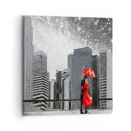 Bild auf Leinwand - Leinwandbild - Der Mensch ist kein Stein - 70x70 cm