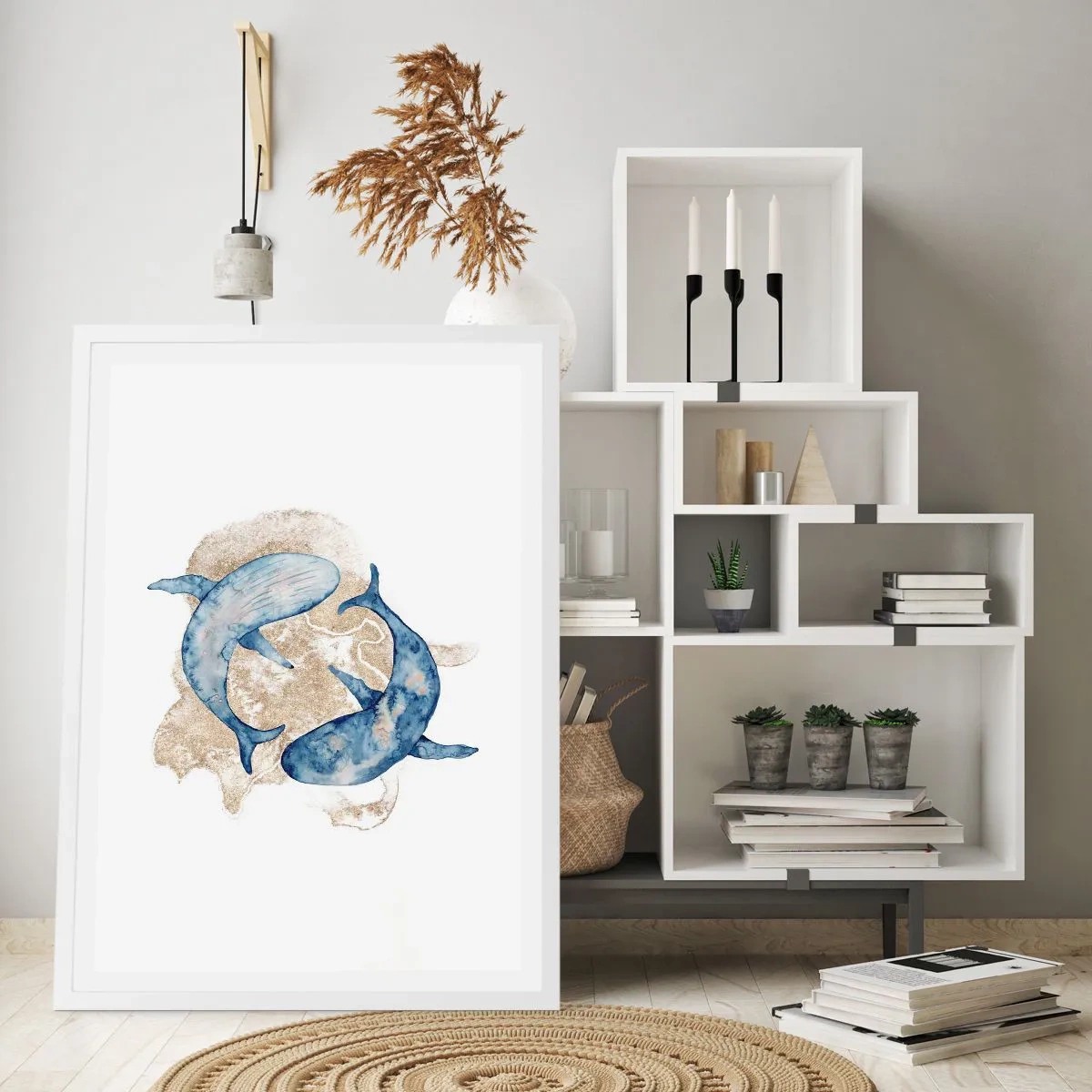 Poster in einem weißen Rahmen - Freundschaft oder Liebe? - 40x50 cm