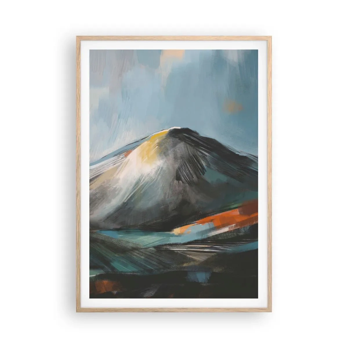 Poster in einem Rahmen aus heller Eiche - Roh und schön - 70x100 cm