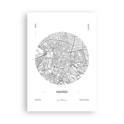 Poster - Anatomie von Madrid - 70x100 cm
