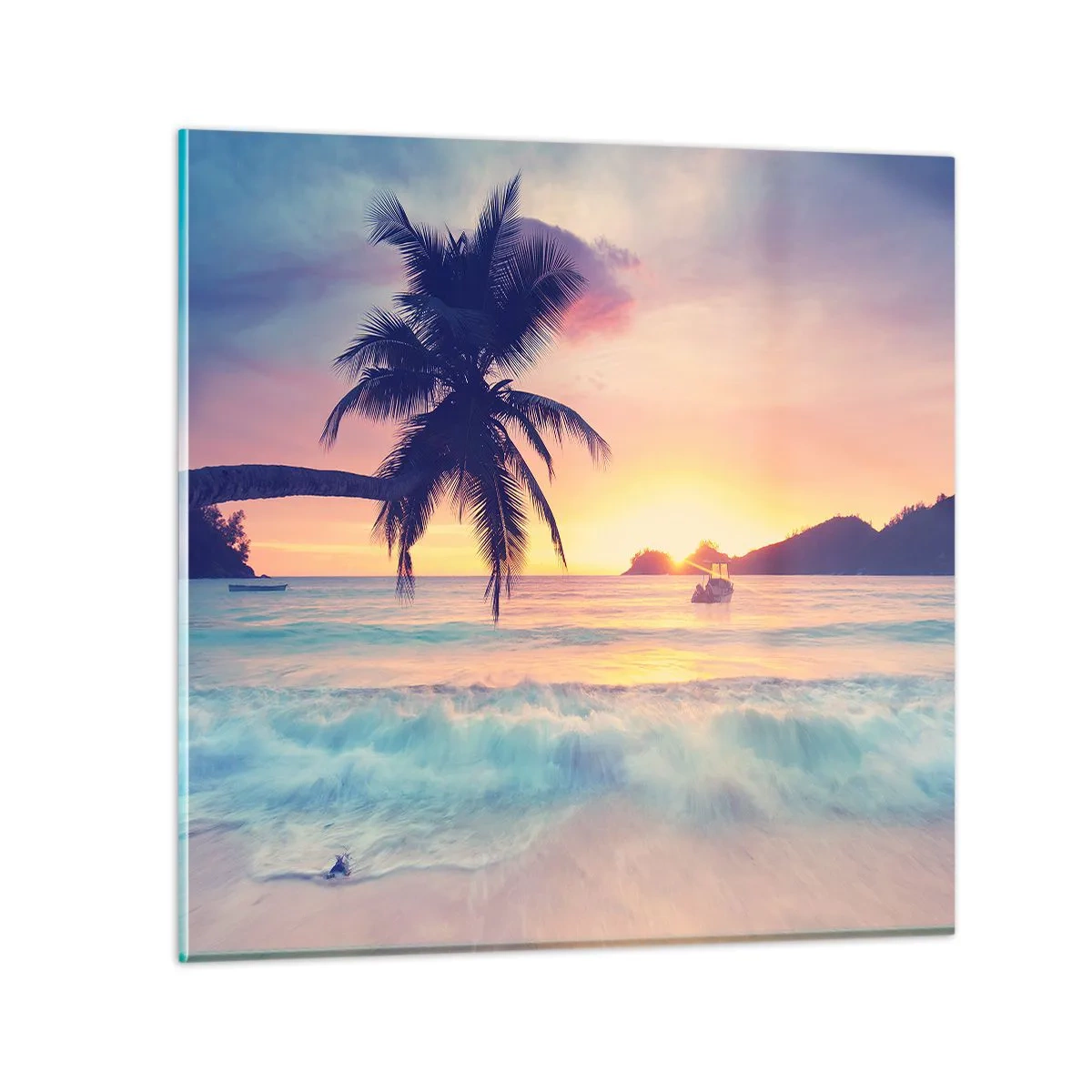 Glasbild - Bild auf glas - Ein Abend in der Bucht - 60x60 cm