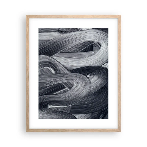 Poster in einem Rahmen aus heller Eiche - Die Fließfähigkeit der Realität - 40x50 cm