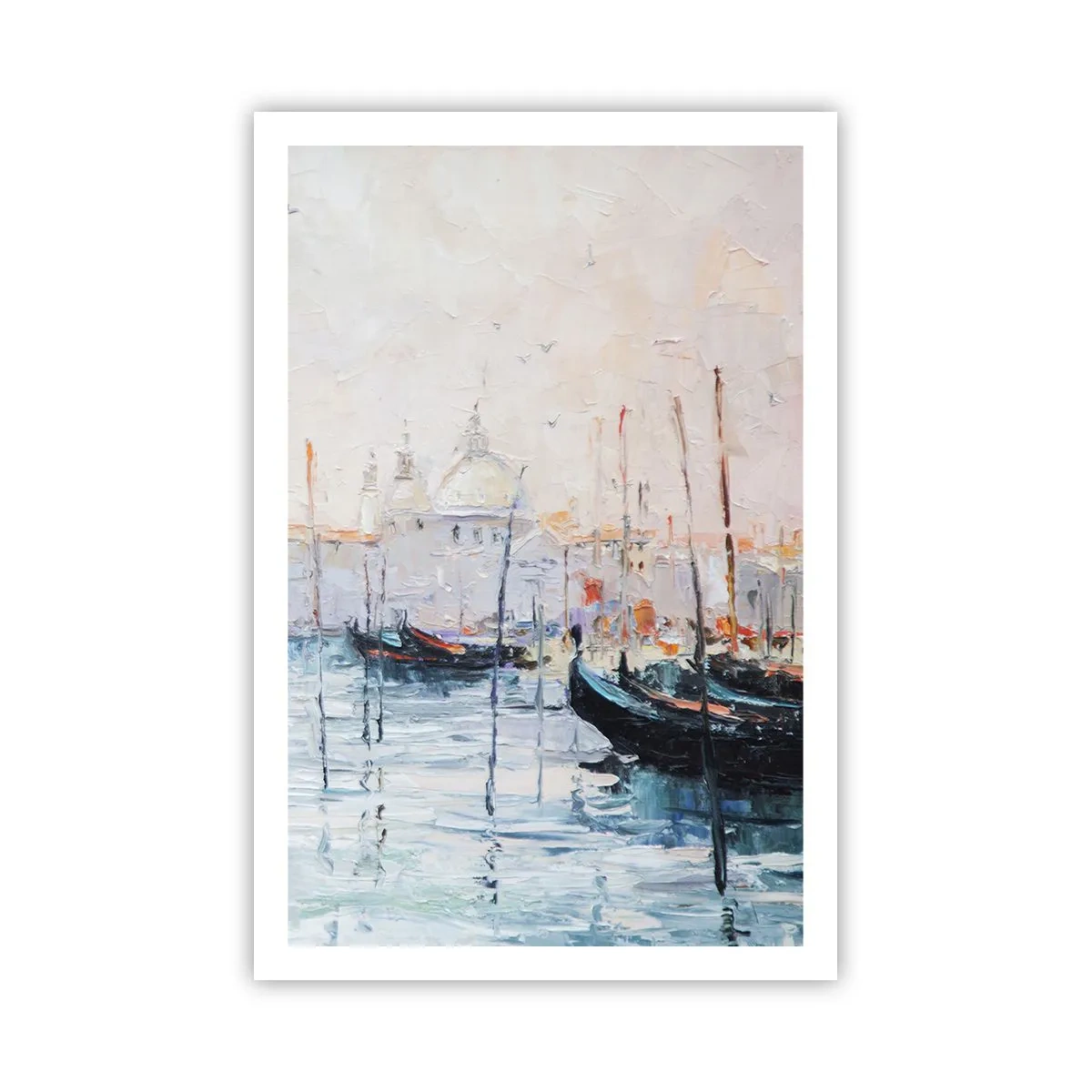 Poster - Hinter dem Wasser, hinter dem Nebel - 61x91 cm