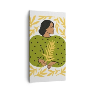 Bild auf Leinwand - Leinwandbild - Hawaiianisches Mädchen - 45x80 cm