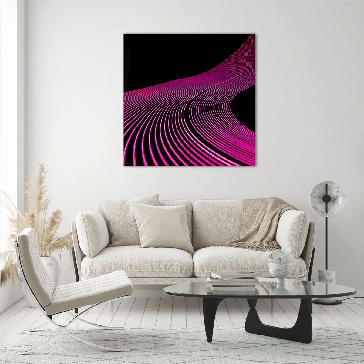 Glasbild - Bild auf glas - Allee des Lichts - 70x70 cm