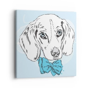 Bild auf Leinwand - Leinwandbild - Hunde-Eleganz - 30x30 cm