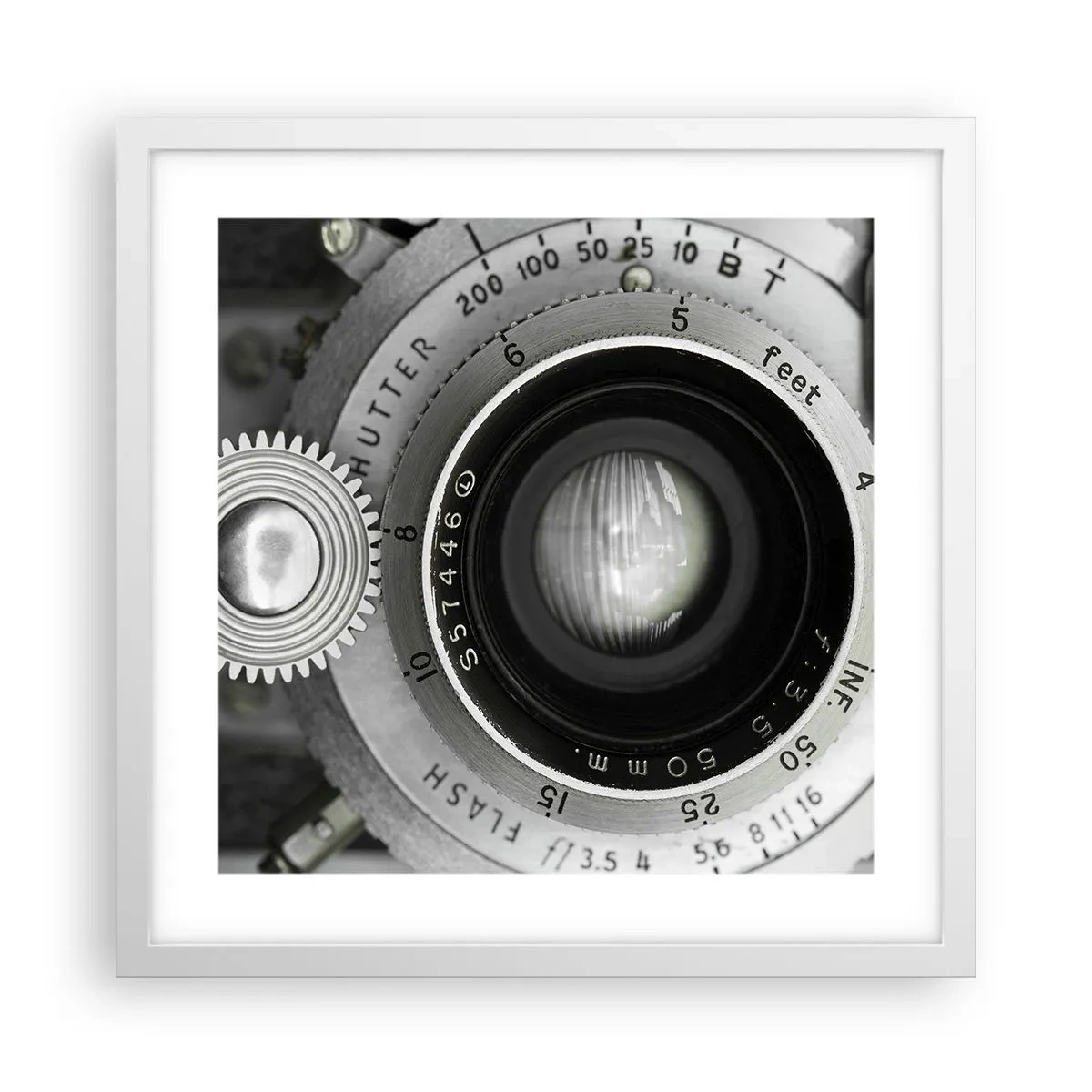 Poster in einem weißen Rahmen - Eine Story über Hollywood - 40x40 cm