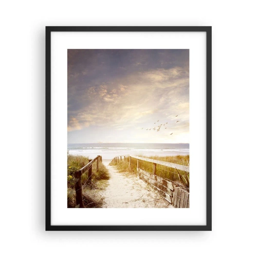 Poster in einem schwarzem Rahmen - Ein Raum des Friedens - 40x50 cm