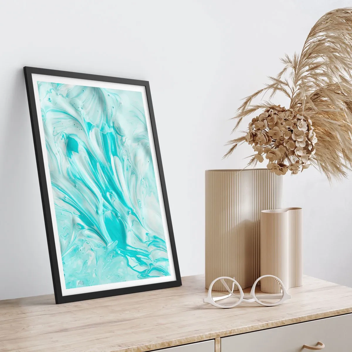 Poster in einem schwarzem Rahmen - Für immer zusammen - 30x40 cm