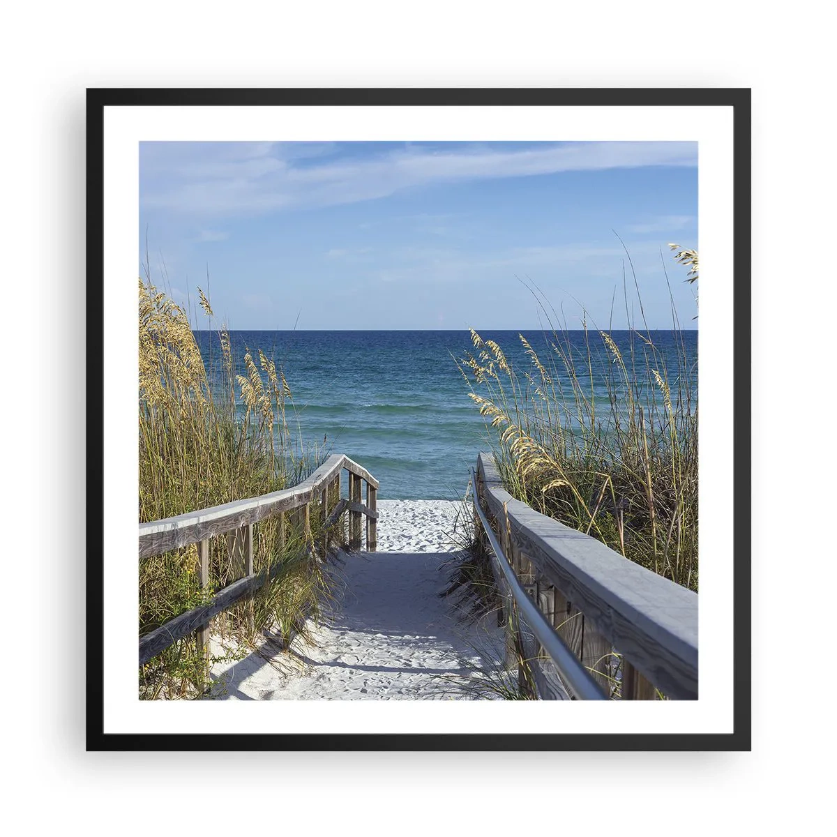 Poster in einem schwarzem Rahmen - In der Sonne, im Wind - 60x60 cm