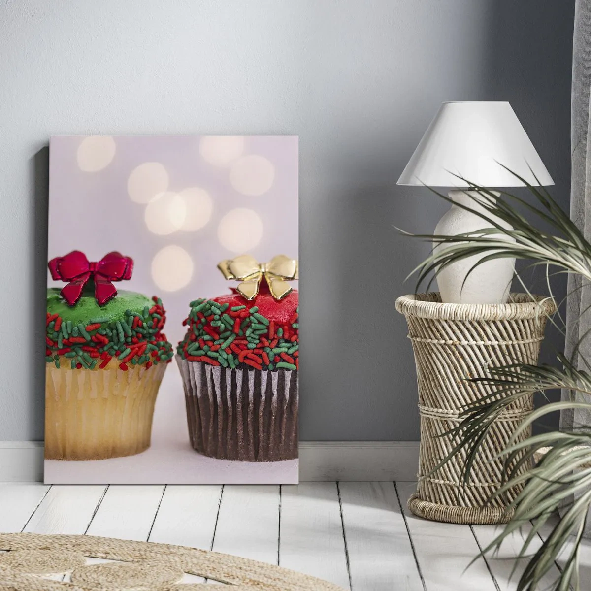 Bild auf Leinwand - Leinwandbild - Süßigkeiten bis zu der Schleife - 45x80 cm