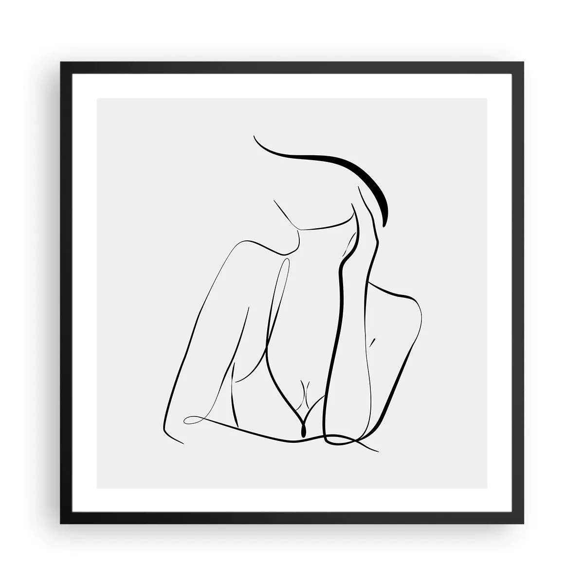 Poster in einem schwarzem Rahmen - Auf der Traumwelle - 60x60 cm
