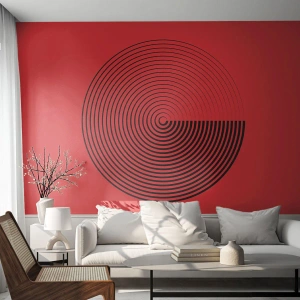 Fototapete Standard Eco - Kreisbewegung - Minimalismus, Rad, Linien - 450x315 cm