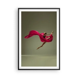 Poster in einem schwarzem Rahmen - Tanzende Flamme - 61x91 cm