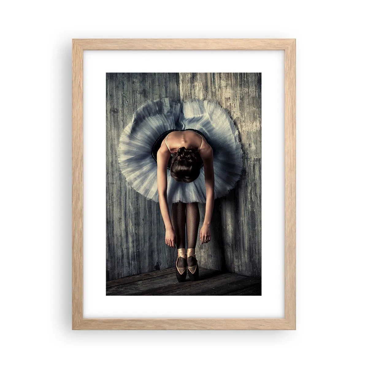 Poster in einem Rahmen aus heller Eiche - Wenn die Musik aufhört - 30x40 cm