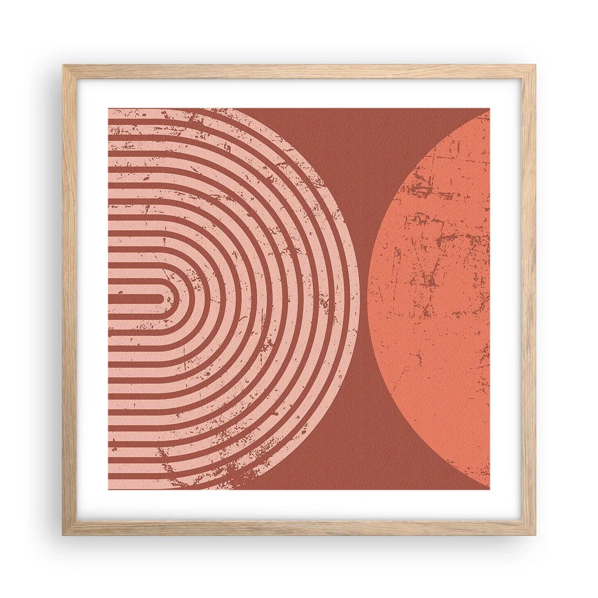 Poster in einem Rahmen aus heller Eiche - Enge Beziehung - 50x50 cm