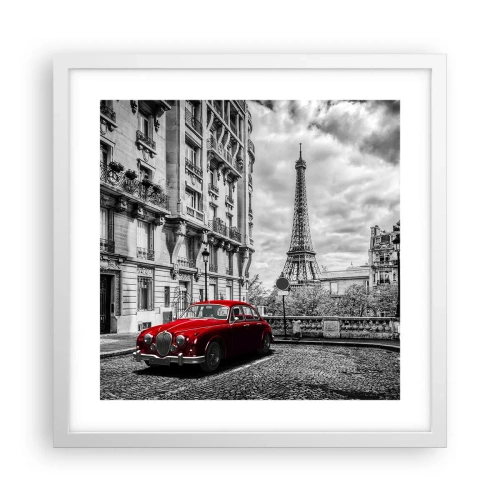 Poster in einem weißen Rahmen - Raubtier in der Stadt - 40x40 cm