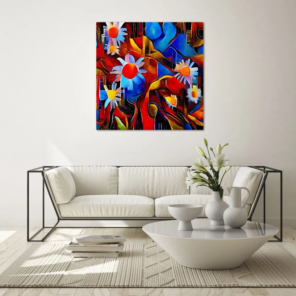 Glasbild - Bild auf glas - Die Farben des Lebens - 40x40 cm