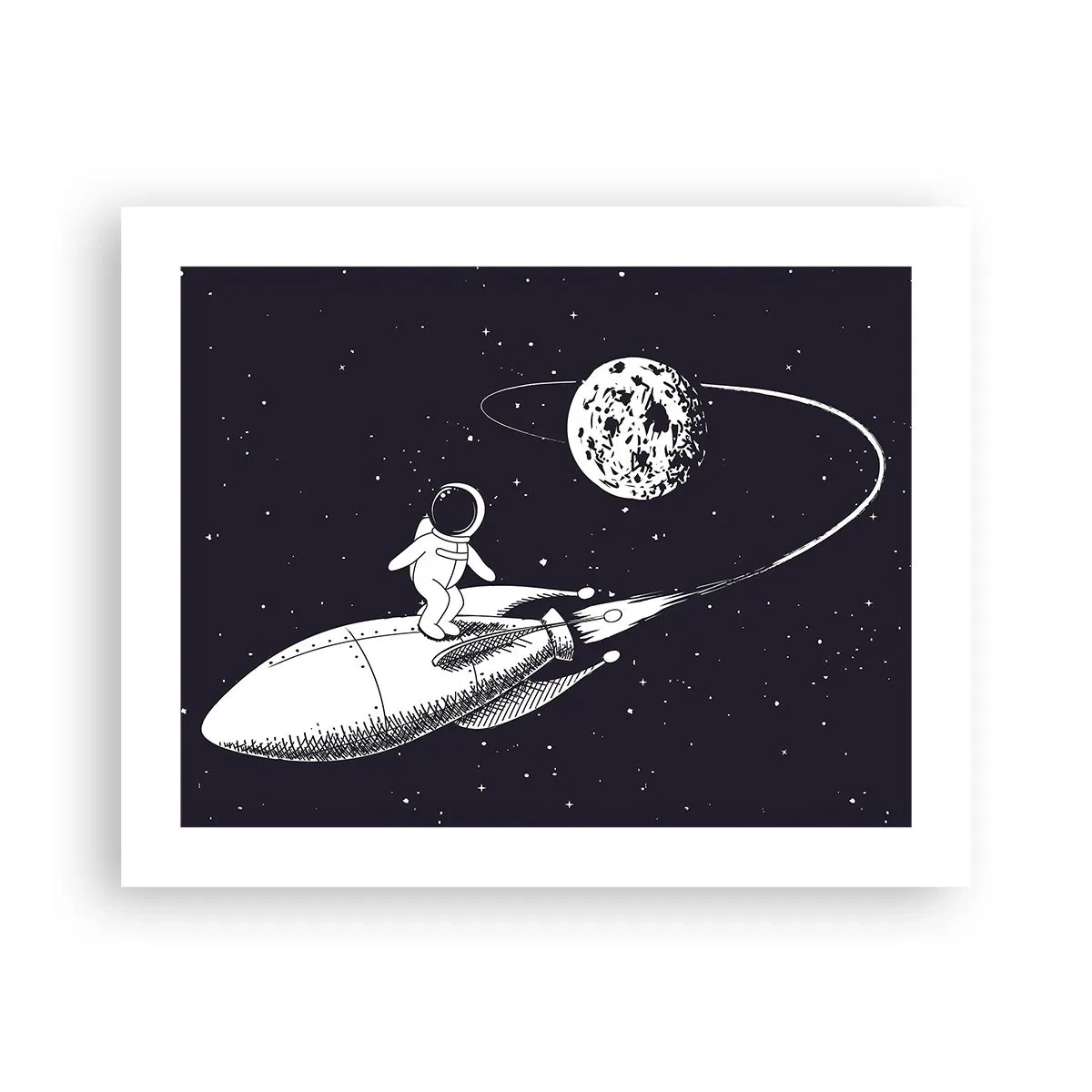 Poster - Weltraumsurfer - 50x40 cm