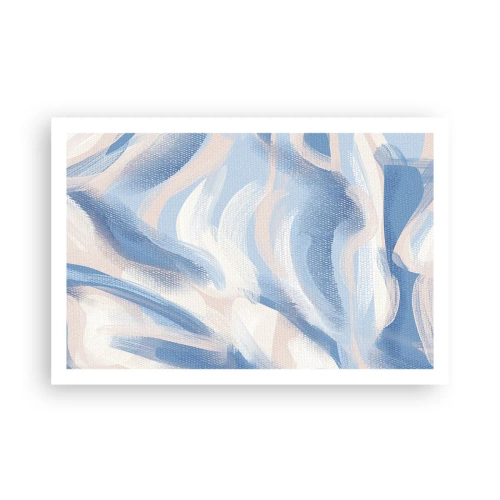 Poster - Blaue Wellen - 91x61 cm