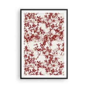 Poster in einem schwarzem Rahmen - Wie alter Perkal - 61x91 cm