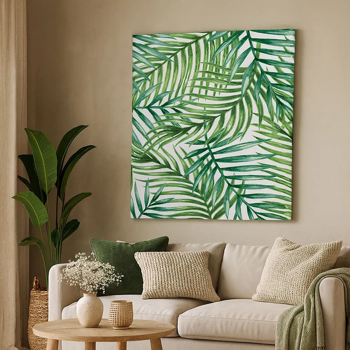 Bild auf Leinwand - Leinwandbild - Unter dem grünen Baldachin - 30x30 cm