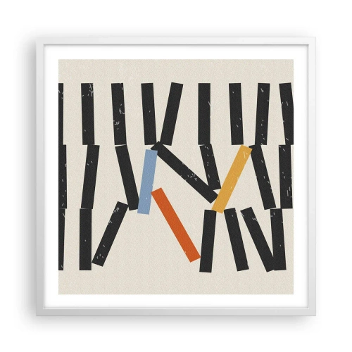 Poster in einem weißen Rahmen - Domino – Komposition - 60x60 cm