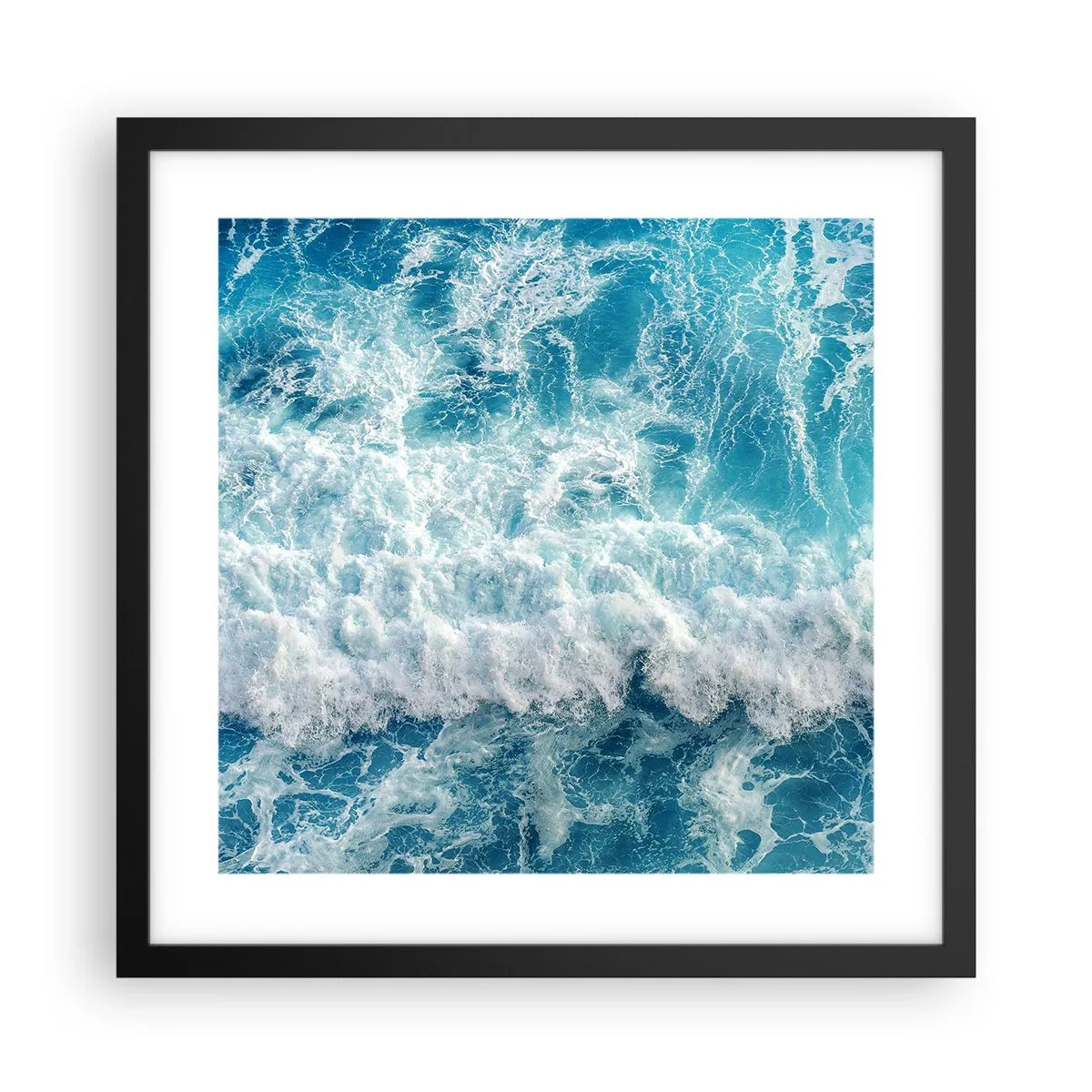 Poster in einem schwarzem Rahmen - Freudig und springend - 40x40 cm