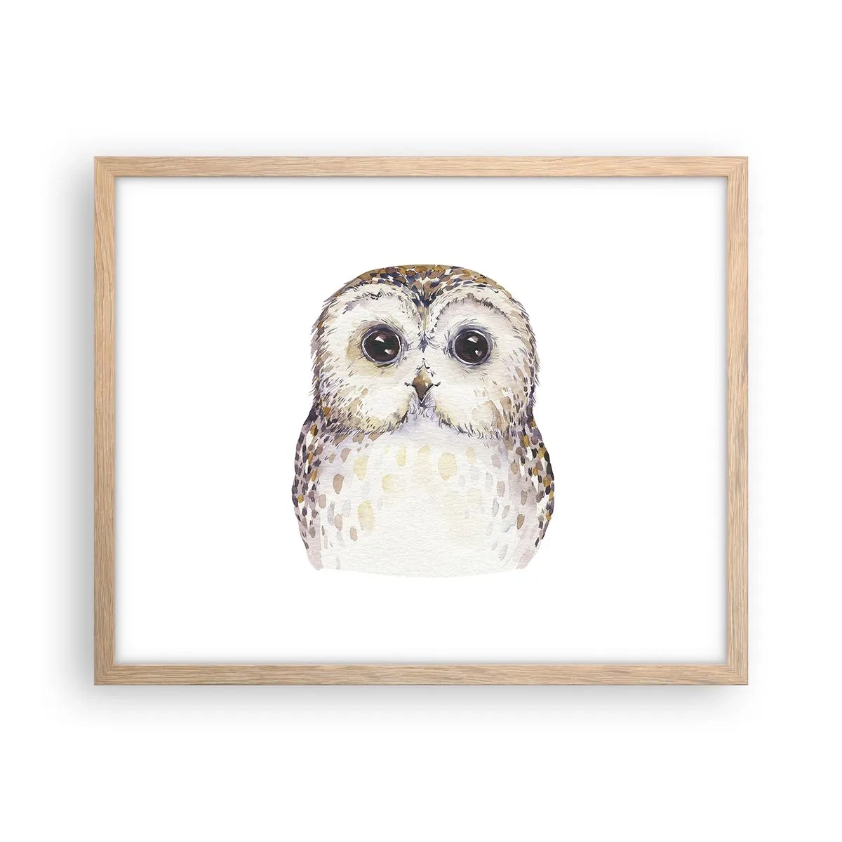 Poster in einem Rahmen aus heller Eiche - Schau mir in die Augen - 50x40 cm