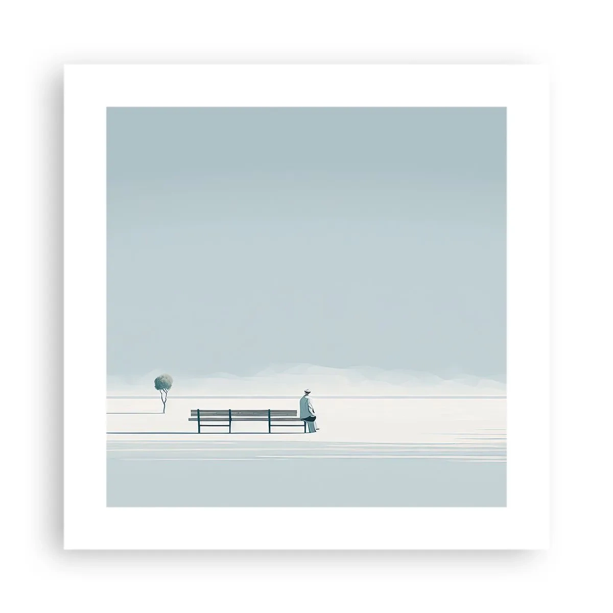 Poster - Ja, ich warte. - 40x40 cm