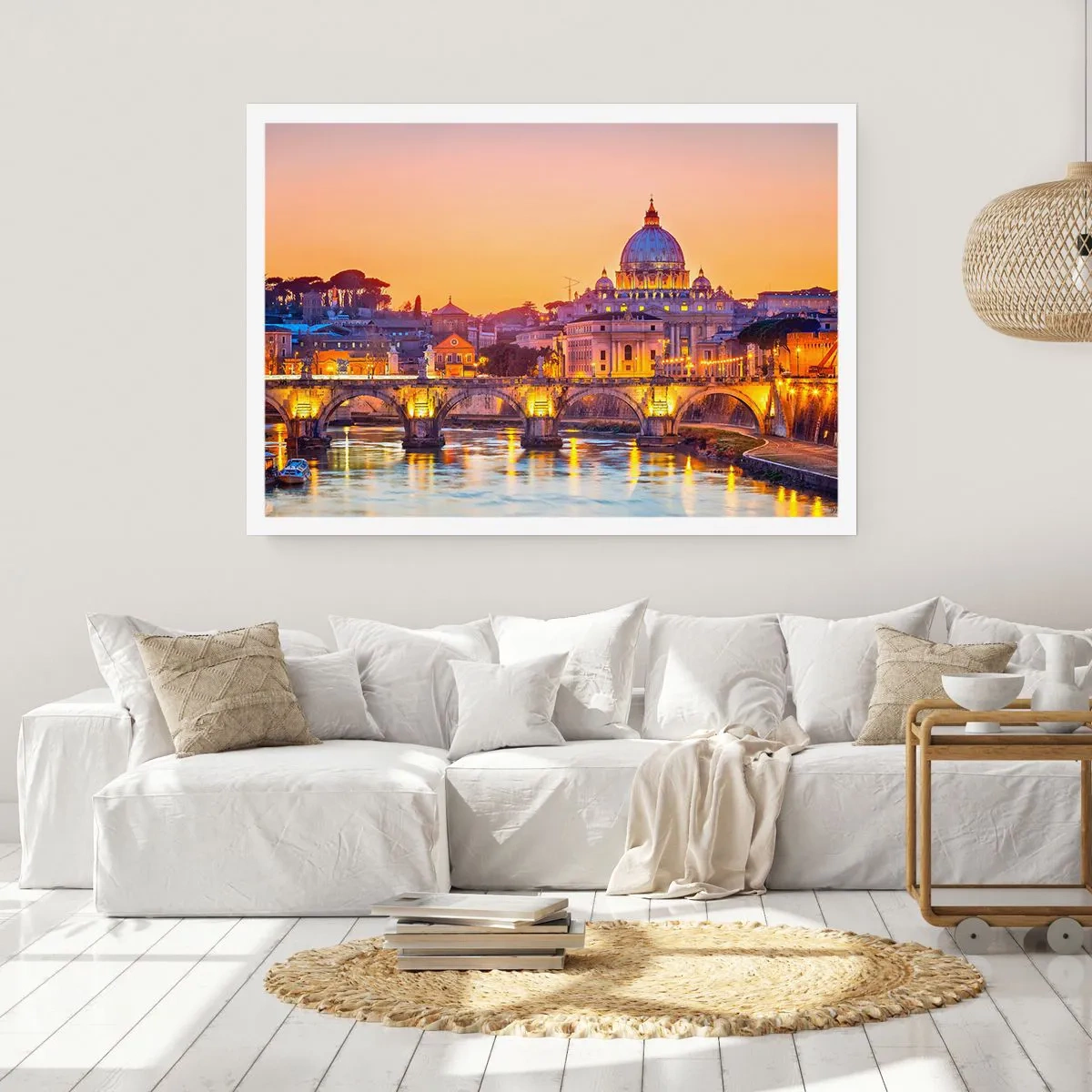 Poster - Sonnenuntergang über der ewigen Stadt - 91x61 cm