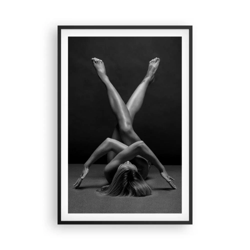 Poster in einem schwarzem Rahmen - Die Geometrie der Nacktheit - 61x91 cm