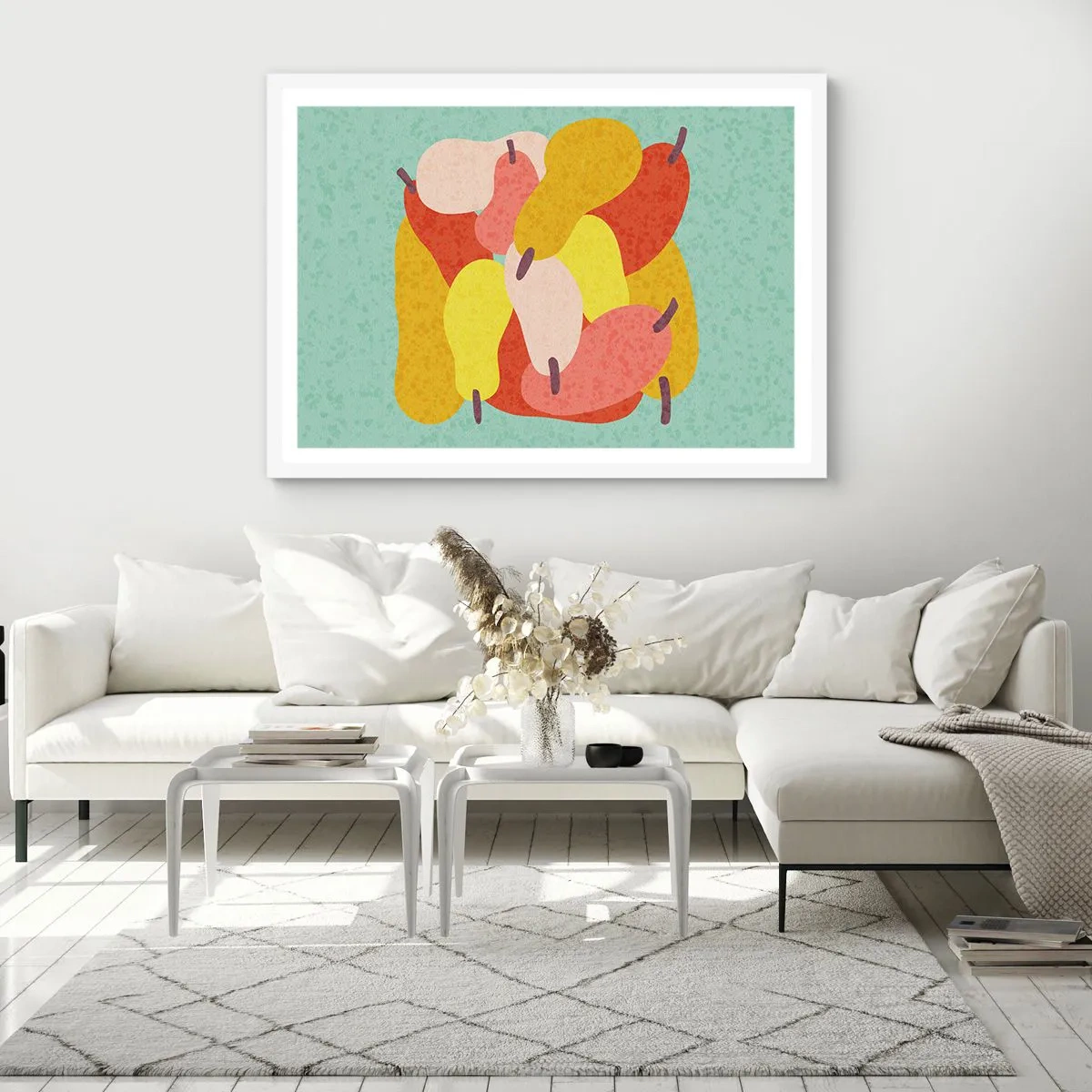 Poster in einem weißen Rahmen - Probieren Sie die Sommersonne - 50x40 cm